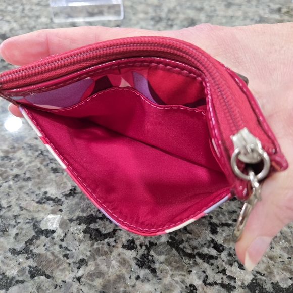 Coach Poppy Colorblock Card Case — Pink, Purple & Red - Picture 4 of 14